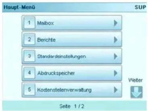 Neopost IN-700 - Vorgehensweise beim Anmelden als Manager - 1