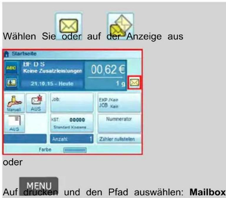 Neopost IN-700 - Vorgehensweise beim Löschen von Nachrichten (als Bediener) - 1