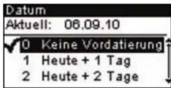 Neopost IS-240 - So ändern Sie das zu druckende Datum: - 7