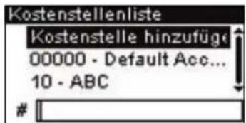Neopost IS-240 - So zeigen Sie eine Kostenstelle an oder bearbeiten diese: - 2