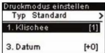Neopost IS-240 - Überprüfen oder ändern Sie den Abdrucktyp. - 1