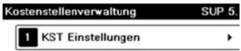 Neopost IN-600 - Verwaltungsmenü "Kostenstellen AUS" - 1