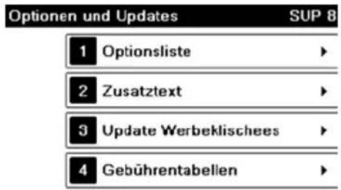 Neopost IN-600 - Vorgehensweise beim Zugreifen auf das Menü „Opion und Updates“ - 1