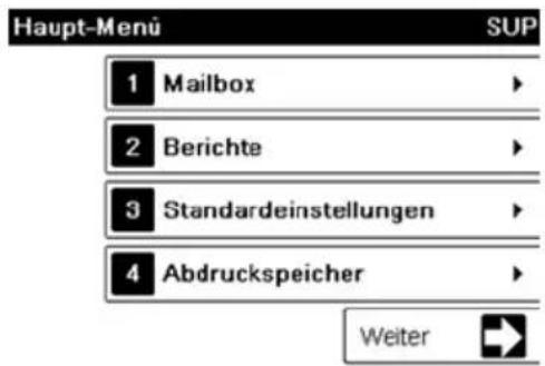 Neopost IN-600 - Vorgehensweise beim Anmelden als Manager - 2