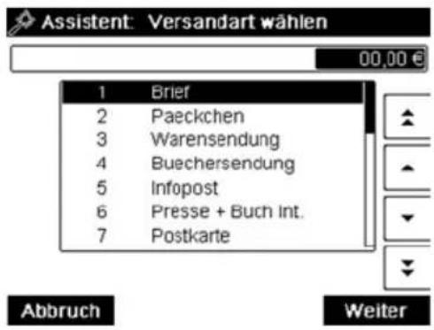 Neopost IN-600 - Auswählen des Gebührenassistenten. - 1