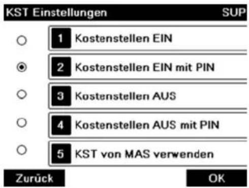 Neopost IN-600 - Vorgehensweise beim Anzeigen und Ändern des Kostenstellen-Modus - 1