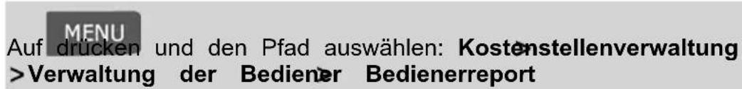 Neopost IN-600 - So erstellen Sie den Bedienerlisten-Bericht: - 1