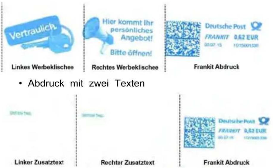 Neopost IN-600 - Hinzufügen von Text und/oder Klischees zum Abdruck - 3