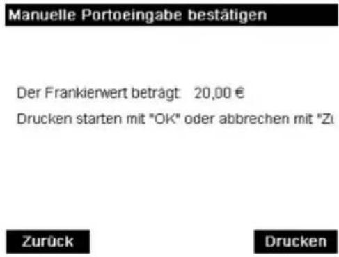 Neopost IN-600 - Manuelles Eingeben des Betrags - 10