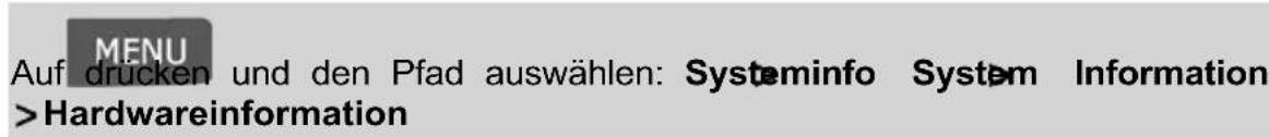 Neopost IN-600 - So zeigen Sie die Hardwaredaten an: - 1