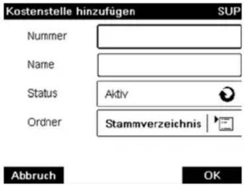 Neopost IN-600 - Vorgehensweise beim Erstellen von Kostenstellen - 3