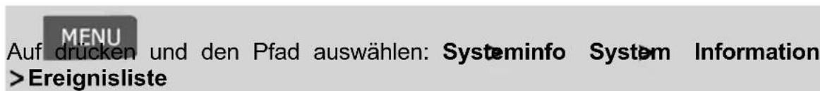 Neopost IN-600 - So zeigen Sie Ereignislisten an: - 1