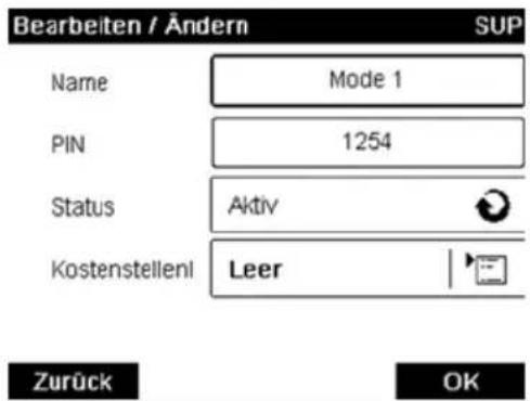 Neopost IN-600 - So ändern Sie einen vorhandenen Bediener: - 2