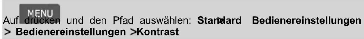 Neopost IN-600 - So legen Sie den Standardkontrast fest: - 1