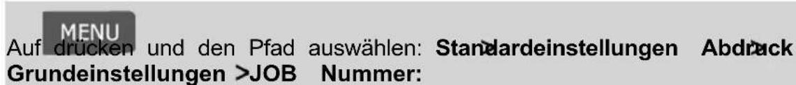 Neopost IN-600 - Vorgehensweise beim Festlegen der JOB-Standardnumn - 1