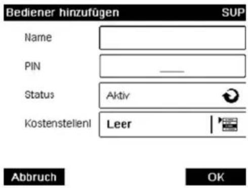 Neopost IN-600 - So erstellen Sie einen Bediener: - 3