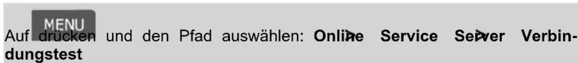Neopost IN-600 - Vorgehensweise beim Testen der Verbindung zu Onl Services - 4
