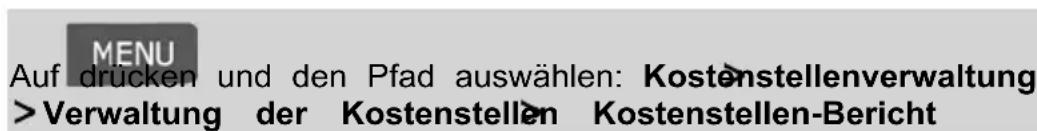 Neopost IN-360 - Vorgehensweise beim Erstellen des Kostenstellen-Bericl - 1