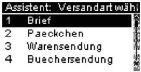 Neopost IN-360 - Auswählen des Gebührenassistenten. - 1