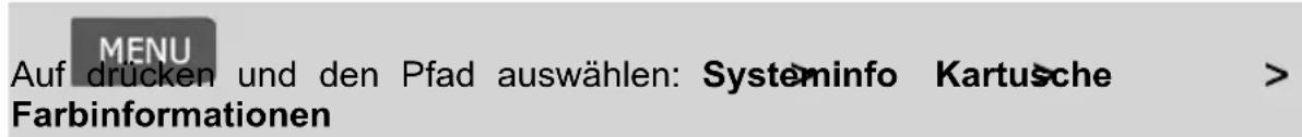 Neopost IN-360 - Vorgehensweise beim Anzeigen des Druckfarbenfüllstands und der Kartuschendaten (als Manager) - 1