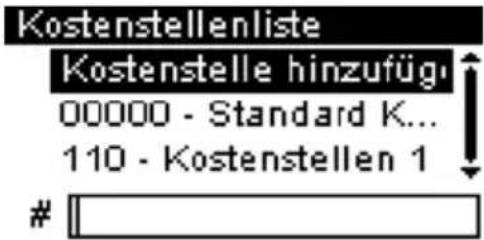 Neopost IN-360 - Vorgehensweise beim Anzeigen/Bearbeiten von Kostenstelleninformationen - 2