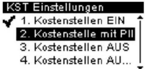 Neopost IN-360 - Vorgehensweise beim Anzeigen und Ändern des Kostenstellen-Modus - 1