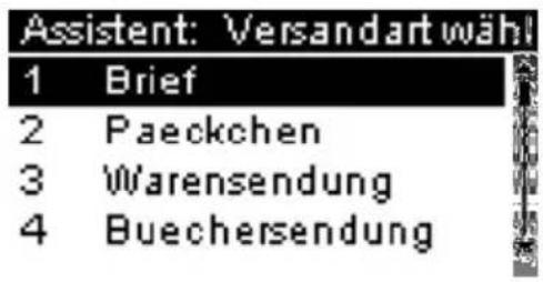 Neopost IN-360 - Auswählen des Gebührenassistenten. - 1