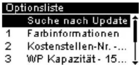 Neopost IN-360 - Anzeigen der Optionen - 1