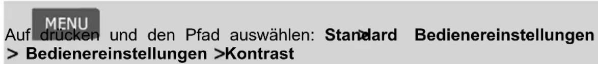 Neopost IN-360 - So legen Sie den Standardkontrast fest: - 1