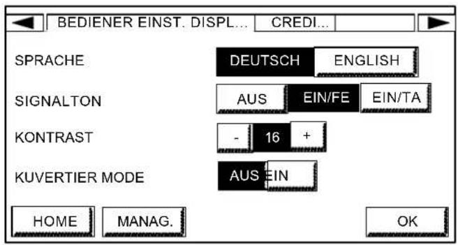 Neopost IJ-90 - Bediener Einstellungen - 1