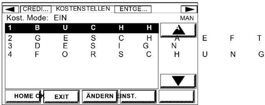 Neopost IJ-90 - Kostenstellen - 1