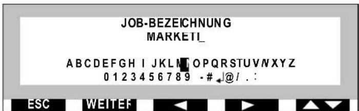 Neopost IJ-75 - Texteingabe für die Job-Bezeichnung - 3