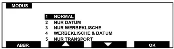Neopost IJ-35 - Auswahl des Druckmodus - 1