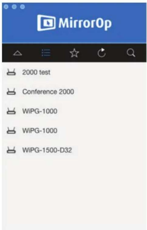wePresent WiPG-1600 - MirrorOP Device Discovery - 1