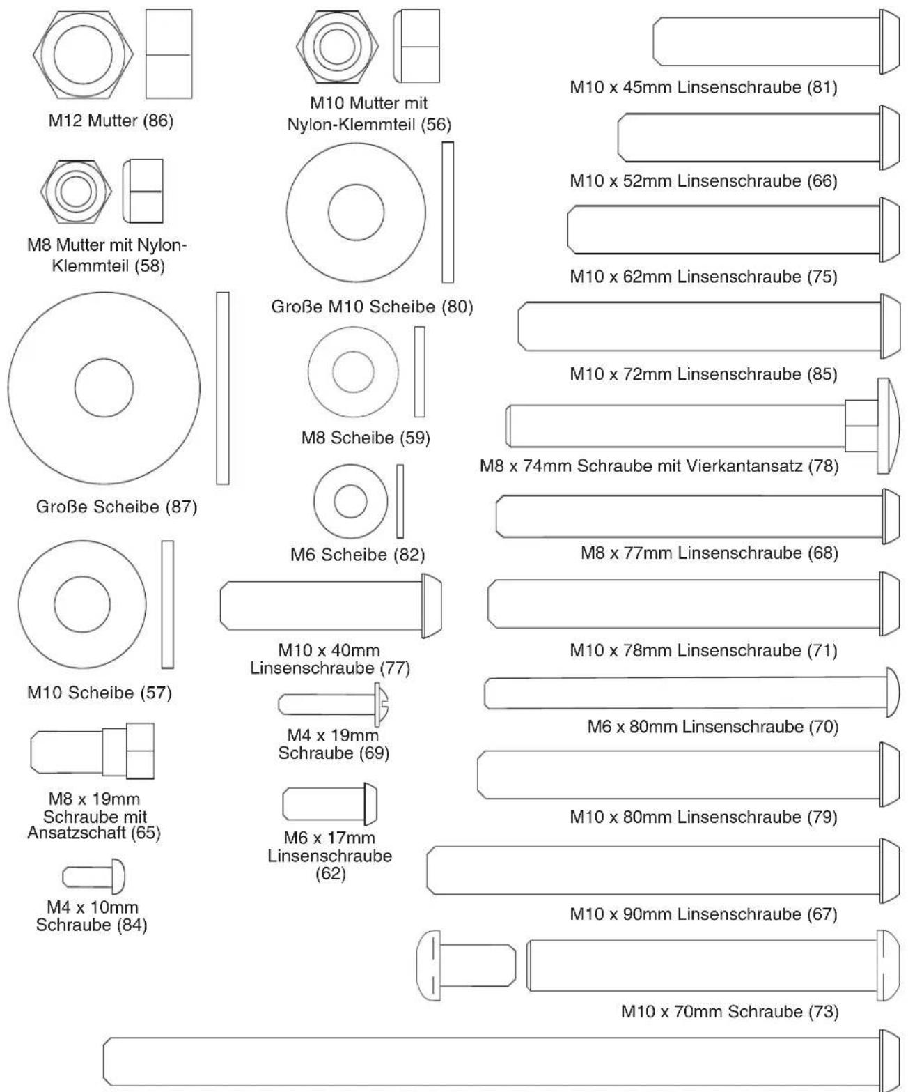 WEIDER Pro 4500 - DIAGRAMM ZUR IDENTIFIZIERUNG DER TEILE - 1