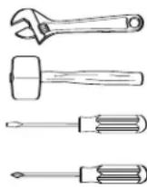 WEIDER Pro 2000 - Zum Zusammenbau benötigen Sie die folgenden Werkzeuge (nicht beigefügt): - 1
