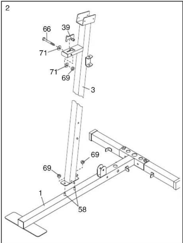 WEIDER Pro 2000 - RAHMENMONTAGE - 2