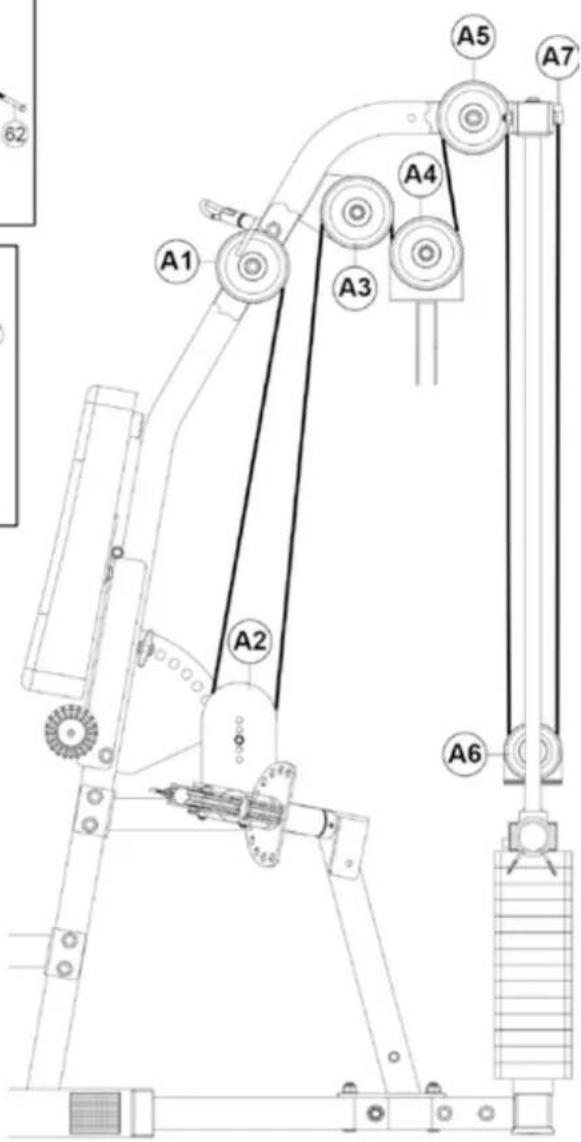 BodyCraft BC-735 - Schritt 4: Aufbau von Kabel und Umlenkrollen - 8