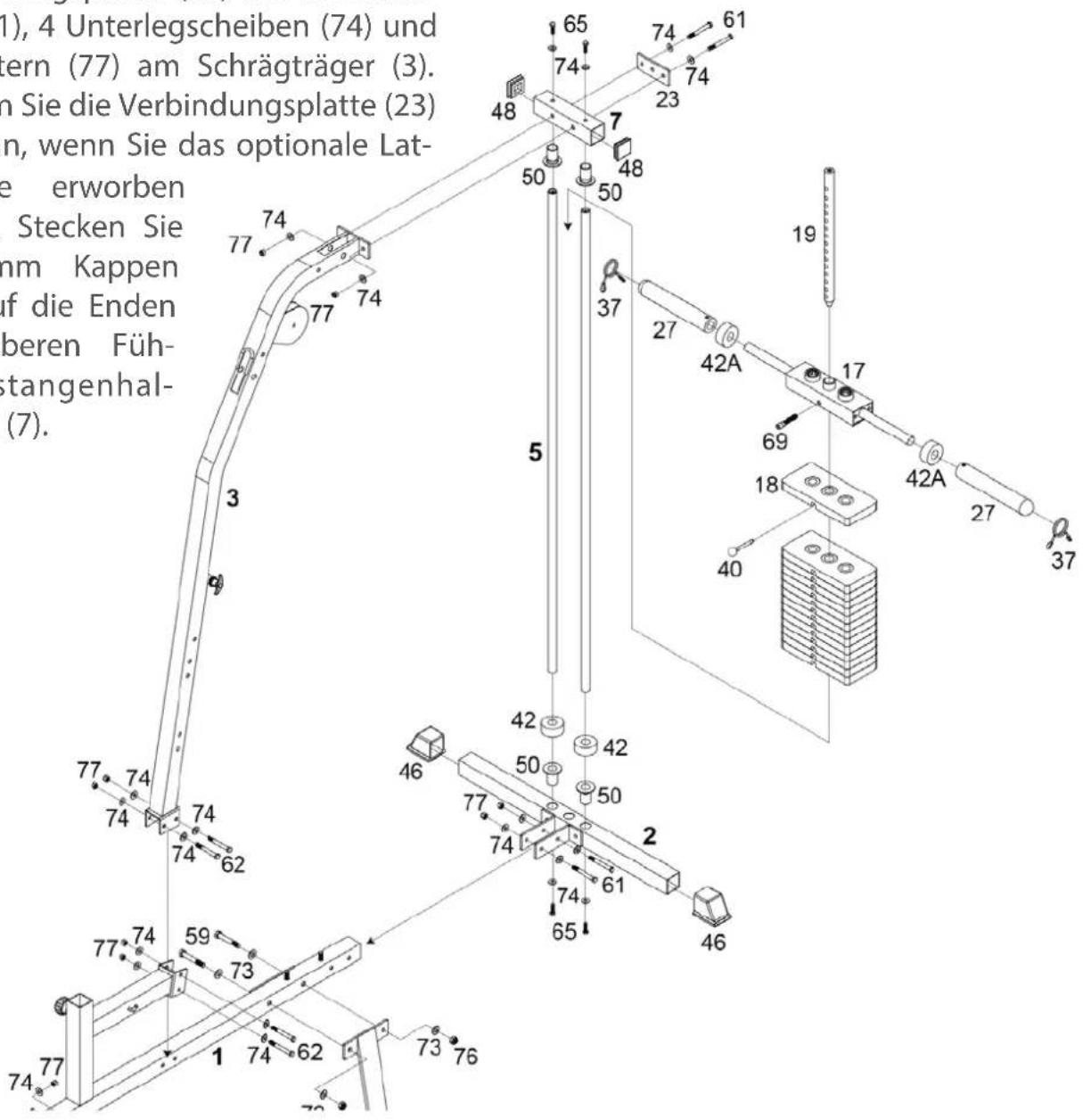 BodyCraft BC-735 - Schritt 1: Aufbau Hauptrahmen - 2