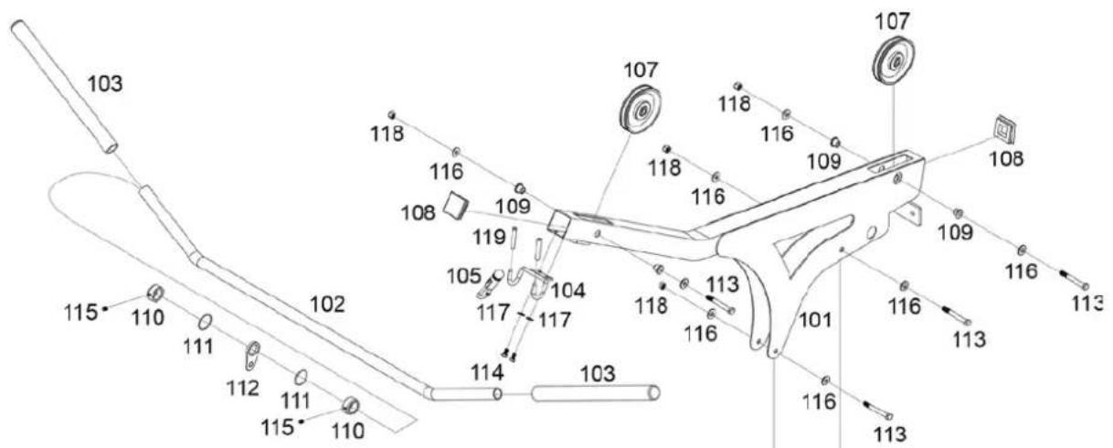 BodyCraft BC-735 - Explosionszeichnung und Teileliste - 1