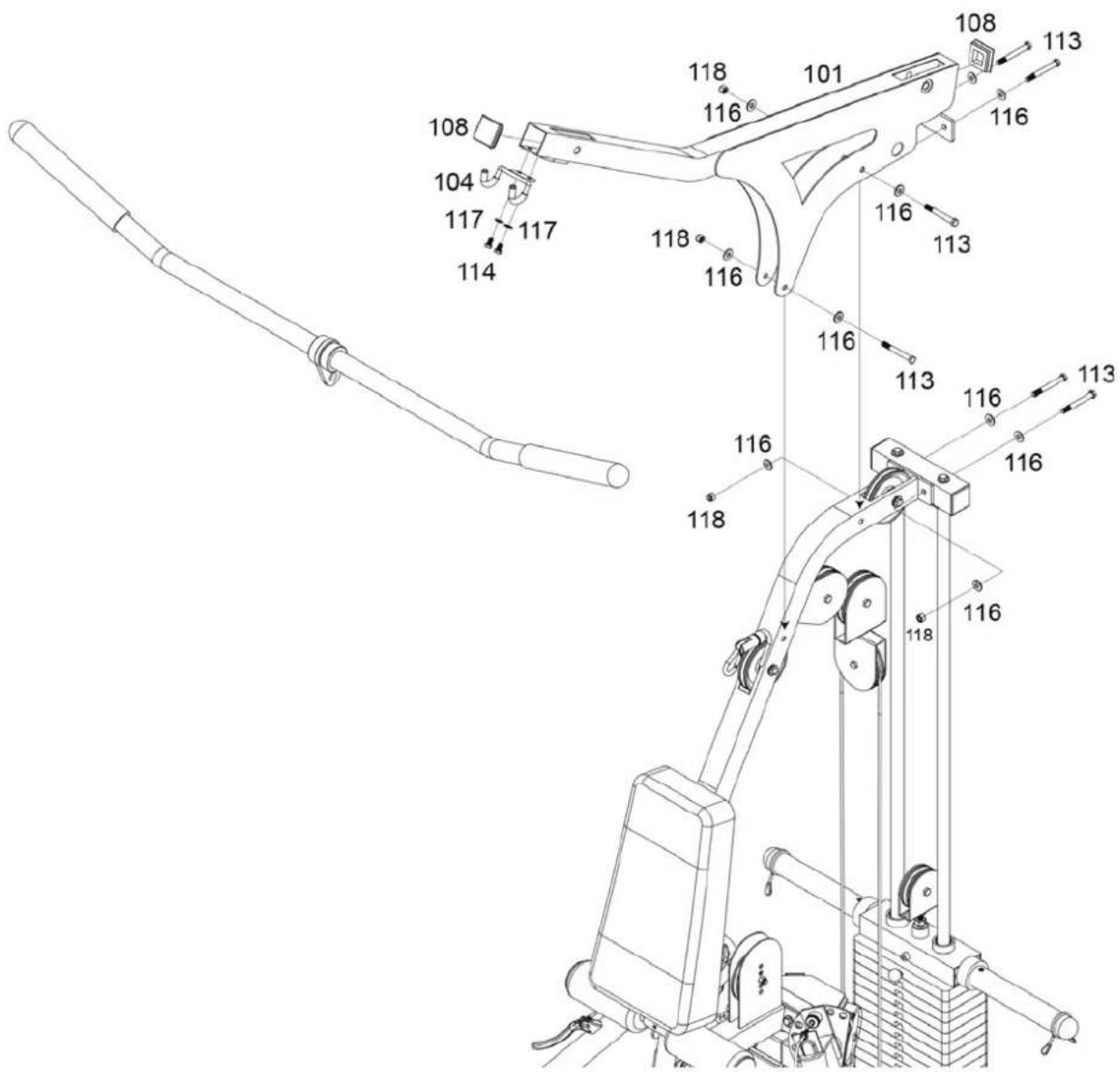 BodyCraft BC-735 - Schritt 1: - 1