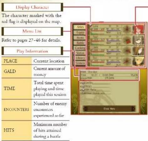 NINTENDO Tales of the Abyss (3DS) - MAIN MENU - 1