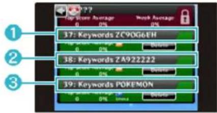 177 Top Score Average Week Average 37: Keywords ZC9OG6EH 38: Keywords ZA922222 39: Keywords POKEMON