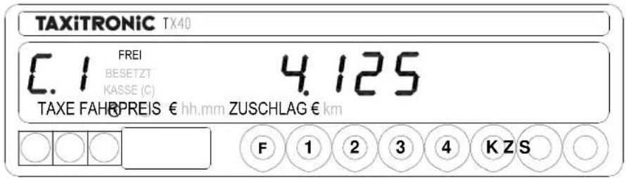 Taxitronic TX40 - C.1 Gespeicherte K-Konstante. - 1