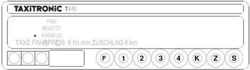Taxitronic TX40 - 1.- TAXAMETER EINSCHALTEN - 2