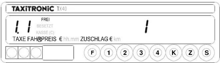 Taxitronic TX40 - I.1 Taxstufe Anzeige - 1