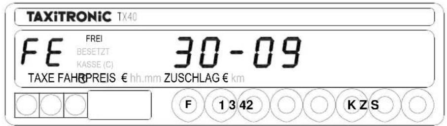 Taxitronic TX40 - 6.1.- UHRZEIT UND DATUM - 2
