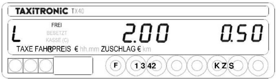 Taxitronic TX40 - 3.- ANZEIGEN DER DATEN DER LETZTEN FAHRT - 3