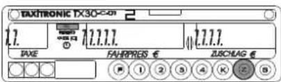 Taxitronic TX30-C-01 - 6.2.- PRÜFEN DES DISPLAYS - 2