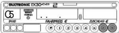 Taxitronic TX30-C-01 - 6.2.- PRÜFEN DES DISPLAYS - 1